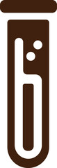 Brown Test Tube Icon with Bubbles on White Background , test tube, science, laboratory,