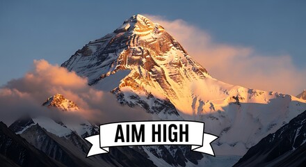 The Majestic Mountain Peak Illuminated