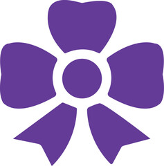 Purple bow icon on white background ribbon gift , bow, ribbon, gift, present, decoration