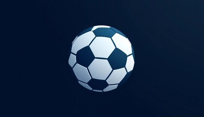Fototapeta premium A minimalist soccer ball icon with clean lines and a modern color palette, soccer, minimalist