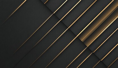 Abstract geometric design with dark gray and gold diagonal lines