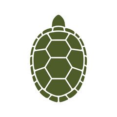 Fototapeta premium A simple, stylized top-down view of a turtle shell with hexagonal patterns.