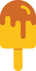 Golden gaytime ice cream bar icon on white background