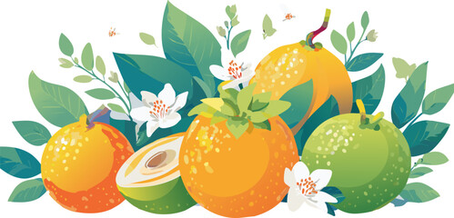 Clean Aesthetics for Modern Marketing: Orange Illustration Appealing to the Youth Market&rsquo;s Preference for Natural Ingredients, Organic Products, and Minimalist Design.