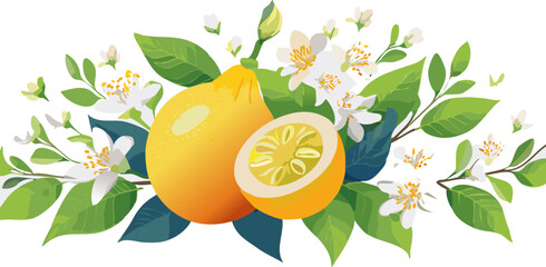 Educating on Food Chains: The Orange Blossom and Fruit Together Illustrate the Importance of Bees and Other Pollinators in Securing Our Global Food Supply.