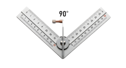 Precision Angle Ruler Measuring 90 Degrees for Accurate Craftsmanship.