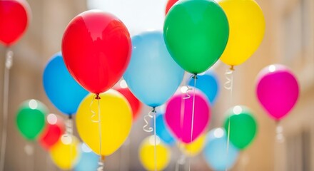 Vibrant Colorful Balloons Background