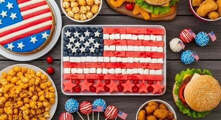 Celebrate Independence Day with a Colorful Array of Patriotic Themed Snacks and Treats