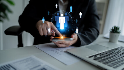 A concept of global leadership and network influence. A central team or individual connects with a...