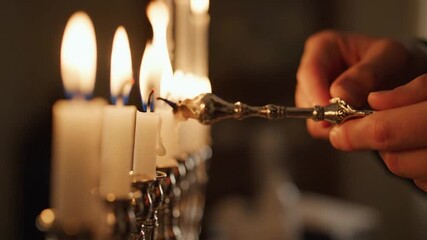 Hanukkah Candle Lighting Ceremony - A Celebration of Light and Tradition.