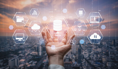 Cloud computing, cloud strategy, and cloud technology transforming digital infrastructure with scalable services, secure data storage, and cloud-based digital business solutions. Spline