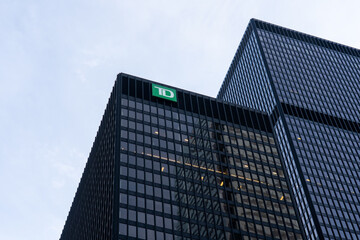 Fototapeta premium Toronto, ON, Canada - November 8, 2025: Toronto Dominion Bank headquarters at the Toronto Dominion Centre in Toronto, ON, Canada. 