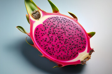 Bright and detailed image of dragon fruit half promoting empathy for nature and understanding of global food systems in inclusive classroom resources
