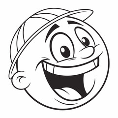 Cartoon face of a construction worker