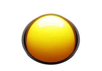 Glossy Yellow Orb with Dark Surroundings for Technology or Business