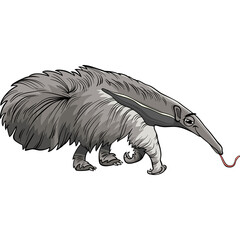 Detailed Pixel Art Illustration Gray