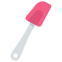 silicone spatula bakery cooking tool flat color vector illustration template design