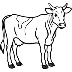 Fototapeta premium black and white cow