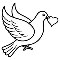 Fototapeta premium dove with peace sign