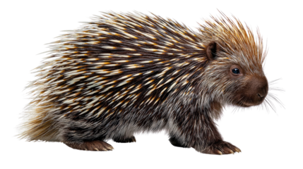 Porcupine Portrait: A captivating portrait of a porcupine showcases its unique quills and endearing features, offering a glimpse into the beauty of wildlife.