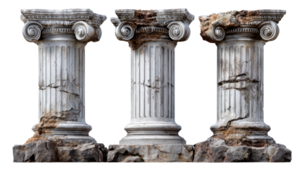 Ancient Pillars of History: Weathered marble columns stand as silent sentinels, whispering tales of a bygone era.