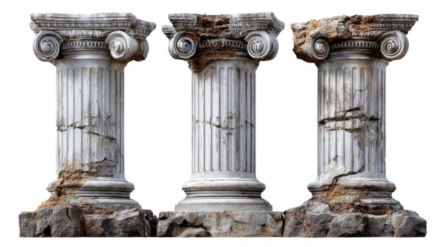 Ancient Pillars of History: Weathered marble columns stand as silent sentinels, whispering tales of a bygone era.
