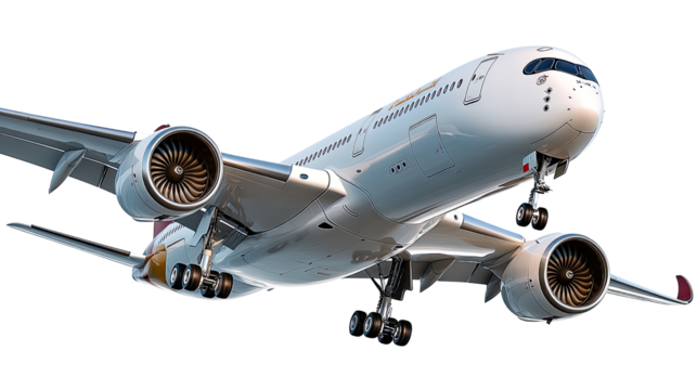 Soaring Above: An awe-inspiring image of a modern aircraft taking flight, symbolizing the spirit of travel and the wonders of aviation.