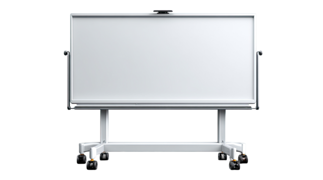 Clean Board, Clear Ideas: A pristine whiteboard awaits inspiration, its blank surface offering a space for creative concepts and strategic planning.