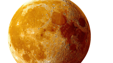 Celestial Sphere: A detailed depiction of a planetary sphere. The image's high contrast and focus bring out the unique textures and features of the celestial body. 