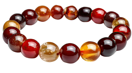 Garnet Stone Bracelet: A captivating beaded bracelet adorned with lustrous garnet stones, reflecting light with rich shades, symbolizing protection and healing, showcasing exquisite elegance.