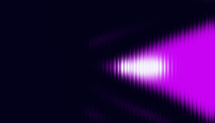 Bright White Glitch Line within Expanding Magenta Light Ray. Digital Communication Concept. Focused White Beam on Purple Abstract Background. High-Energy Tech Wallpaper