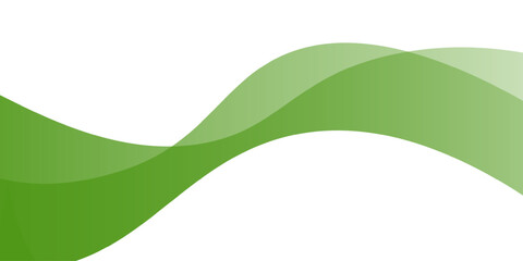 Abstract green wave background, Vector green line background curve element with white space for text and message design, overlapping layers.