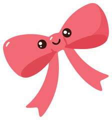 Cute Pink Bow Vector Illustration