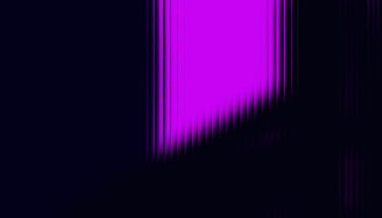 Unique Abstract Purple Light Flare on Dark Textured Background. Vertical Glitch Design. Vibrant Fuchsia Light Behind Fluted Glass. Moody Dark Abstract Wallpaper