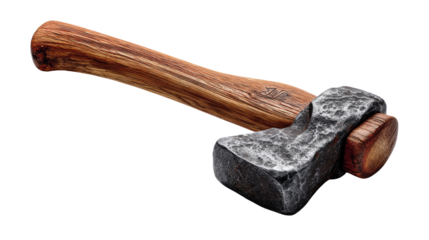 Rustic Ax: A weathered, robust ax, featuring a forged steel head and a sturdy wooden handle, evokes a sense of heritage, craftsmanship, and the raw power of the outdoors.