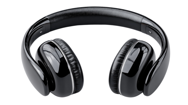 Headphones in Isolation: Sleek, high-fidelity headphones, devoid of any distractions, represent the essence of audio bliss, offering listeners a personal sanctuary for musical immersion.