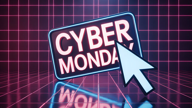 Cyber monday sale deals and discounts online shopping event promotional marketing campaign image