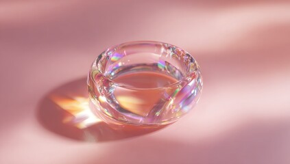 Translucent ring, iridescent, soft light