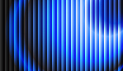 Abstract Electric Blue Vertical Stripes Gradient Background with Bright Glow and Glass Effect