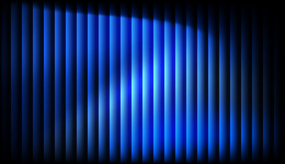 Dark Futuristic Vertical Stripes Gradient Background with Intense Blue Glow and Glass Effect