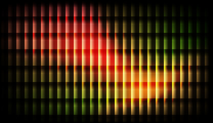 Dark Abstract Grid Gradient Background with Red and Green Neon Glow and Glass Effect