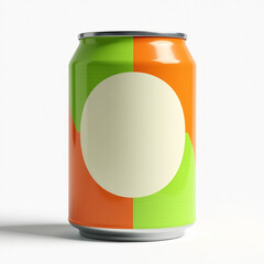 Fototapeta premium Vintage Canned Food Mockup - Retro Geometric Label