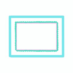 blue square frame