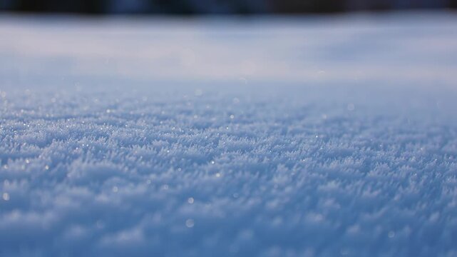 Close-Up of Fresh Snowfall - A Winter Wonderland.