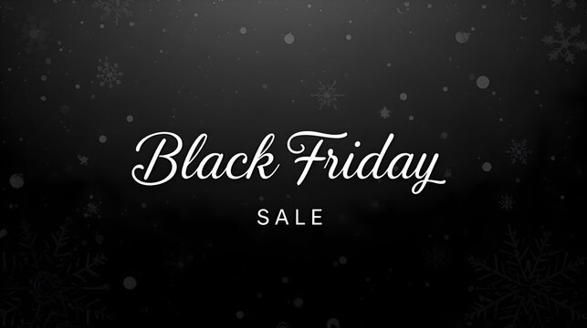 Black Friday Mega Sale Vector Banner: Modern Minimalist Typography on Dark Background for Web and Social Media Promotion