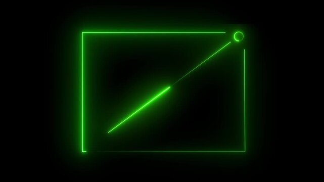 Neon message icon animation with blue color. neon email concept.