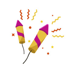 vector illustration of a fireworks