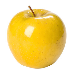 Yellow apple isolated on white background