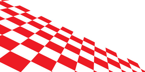 Obraz premium Checkerboard, chessboard, checkered plane in angle perspective. Tilted, vanishing empty floor modern.
