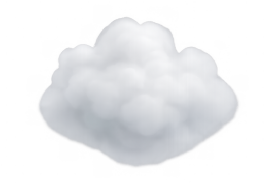 Fluffy white cloud element on transparent background representing weather, sky, cumulus, and vapor - Powered by Adobe